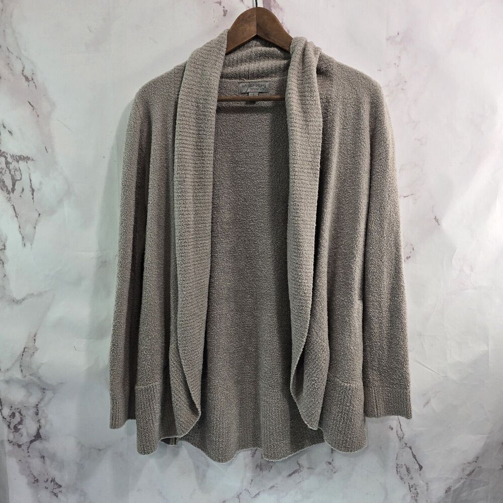 Barefoot Dreams Cardigan Women Small Purple Cozy Chic Light Wrap Pockets 423